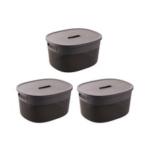 바람 로제 수납바구니 S, 진커피, 3개