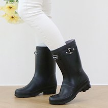 여성용 미들 롱 레인부츠 스토미