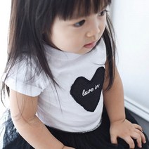 몽피마피 아동 블랙하트 라운드 반팔