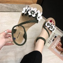 콩 K SHOES 플라워 크로스 스트랩 샌들