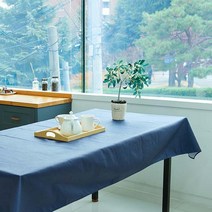 반디스토어 방수 식탁보, 네이비, 2인용(110 x 110cm)