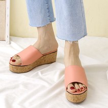 라블 여성 통굽 슬리퍼 6cm