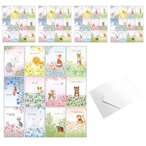 마음담아 동화속동물 엽서 12종 x 5p + 봉투, 혼합색상, 1세트