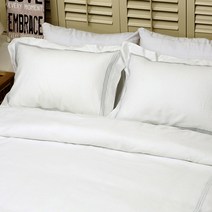 마마즈홈 이집시안 80수 호텔침구 이불세트, 화이트 + 실버