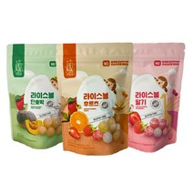 아비삭 유아 라이스볼 간식 30g x 3종세트, 딸기, 후르츠, 단호박, 1세트