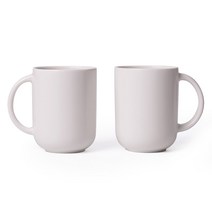 보울보울 레트로라인 핸들 머그컵 370ml, 밀크화이트, 2개