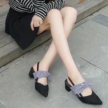 왕리본 포인트 슬링백힐 5cm ST6912