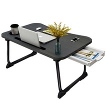 마스코타 접이식 멀티 수납 미니 테이블, black