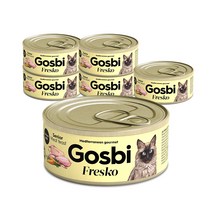고스비 시니어 프레스코 캣 간식캔 6p, 돼지, 70g