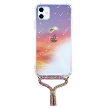 유스픽 24K 금 앤 크롬 달빛별빛 목걸이 휴대폰 케이스