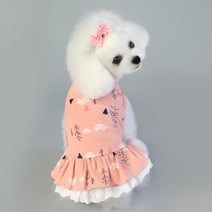 파스텔펫 클라우드 반려동물 원피스, 핑크