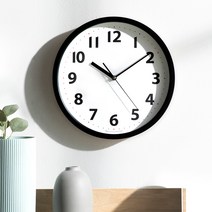 HC 모던 디자인 무소음 거실 사무실 인테리어 벽걸이 시계 300 x 45 mm, 블랙A형