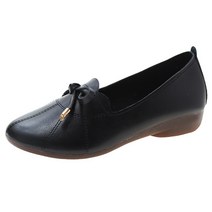 마켓에이 페미닌 가죽 스티치 플랫 단화