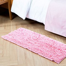 우주리빙 극세사 논슬립 발매트, 40cm X 100cm, 3 사랑스러운 핑크 컬러