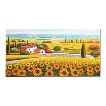 해바라기 황금 들판 그림 액자 33JC07, 혼합색상