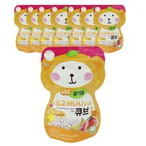 오가닉스토리 푸름맘 유기농 요거트큐브 16g, 망고   바나나 혼합맛, 8개
