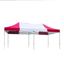 홍캐노피 스텐레스 접이식 행사용 캐노피천막 32mm x 2.5m x 2.5m, 백색(중앙) + 빨강, 1개