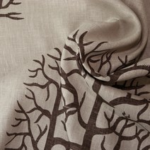 나산데코 린넨 프린트 원단 P1627-5, 혼합색상