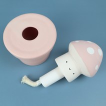 채소 삼총사 디퓨저 버섯 분홍색 7.5 x 7.5 x 10 cm, 코튼블라썸
