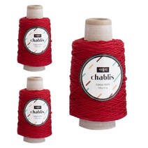 야나 샤블리 콘사 뜨개실 100g 3p, 124(레드)