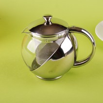 위시하우스 스텐레스 유리 티포트, 혼합색상, 900ml