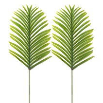 블럭마트 조화 바나나잎 야자잎 중형, 2개