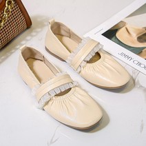 마켓A 주름 레이스 포인트 플랫 로퍼