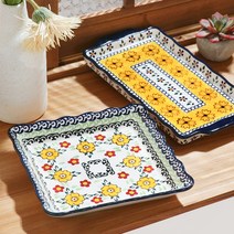 프라카 사각접시 B 2종 세트, 1세트, 접시 2개