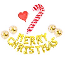 파티쇼 지팡이 메리 크리스마스 혼합풍선세트, 혼합색상, 1세트