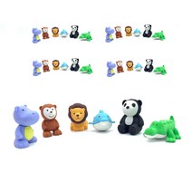 뮤엠교육 뮤고랑 동물 지우개 6종 세트, 사자.하마.악어.돌고래.판다.원숭이, 5세트