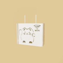 JS컴퍼니 벽걸이형 다용도 라우터 수납 케이스 고양이 소형, 1개