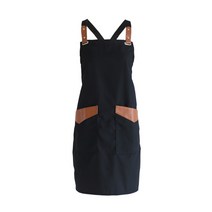 윰스 바리스타 스타일 앞치마, 블랙, 1개