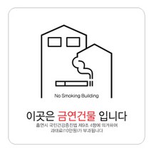 디자인다빈치 금연구역 안내 표지판 화이트 180 x 180 x 5 mm, 금연건물 과태료, 1개