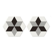 알럽홈 유니크패턴 티코스터 2p, 마름모별B