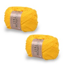 코튼트리 순면 뜨개실 45g x 2p, 02 골든옐로우