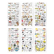 더오픈하우스 캐릭터 정사각 인스 스티커 48p 세트 10-0050, 혼합색상, 12세트