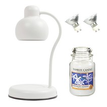 양키캔들 라지자 + 소담 캔들워머 + 전구 2p 세트, 워머(화이트), 캔들(미드나잇자스민)