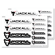 STEA 낚시 로고 엠블럼 스티커, 쟈칼, 2개