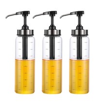 카페로메오 펌프 시럽병 오일병 양념통 블랙 500ml x 3p + 스티커, 1세트