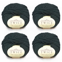 트와이즈 뜨개 털실 100g x 4p, 410 카키