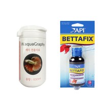 에이피아이 베타픽스 수질개선제 50ml   W aqua Graphy 베타 전용사료 100ml 세트, 1세트