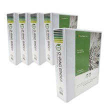 에코피피 친환경 PP O링 바인더 3공 5cm A4, 백색, 5개