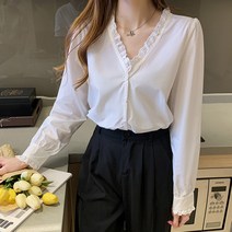 포플러앤씨 제니 레이스 블라우스