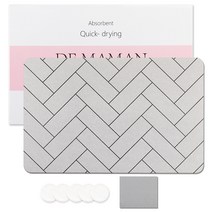 달팽이리빙 드마망 디자인 규조토 발매트 풀세트, 헤링본