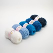 고급 수세미 80g x 5p + 도안 8종 뜨개질DIY패키지 뉴컬러버전, 1세트, 블루