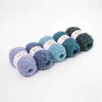 고급 수세미 80g x 5p + 도안 8종 뜨개질DIY패키지 뉴컬러버전, 1세트, 페일블루