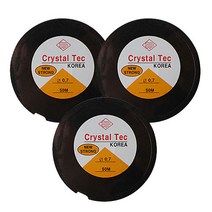 공예용 크리스탈 텍 우레탄줄 0.7mm x 50m, 3개