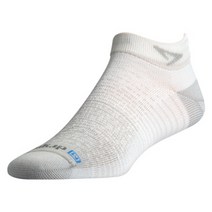 드라이맥스 씬 러닝 미니 크루 스포츠양말, 그레이 + 화이트