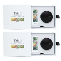 디스이즈 메탈 차량용 방향제 블랙 + 리필액 15ml + 향 펠트 + 논슬립패드, 1개입, 2세트, 블랙체리