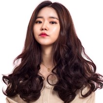 단색 웨이브 붙임머리, 다크, 5개